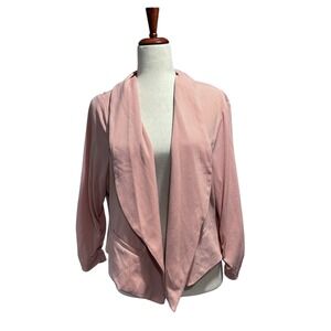 Torrid Blazer Size 2X Women's Open Front Ruched Sleeves Collared Cropped Fit